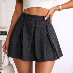 Woman's MAJE Black Cotton Blend Mini Skirt Size Small